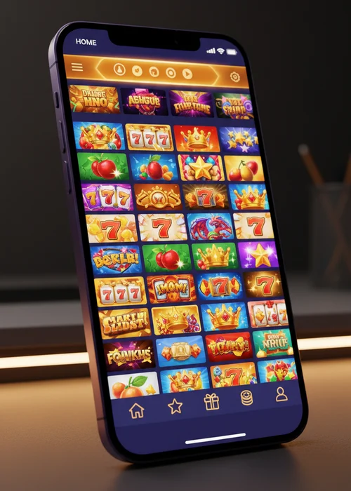 Interfaz principal de Alfus Casino mostrando una amplia selección de slots y el banner de bienvenida